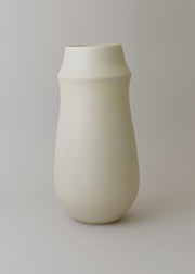 Large Ridge Series Vase in Ivory - Victoria Morris